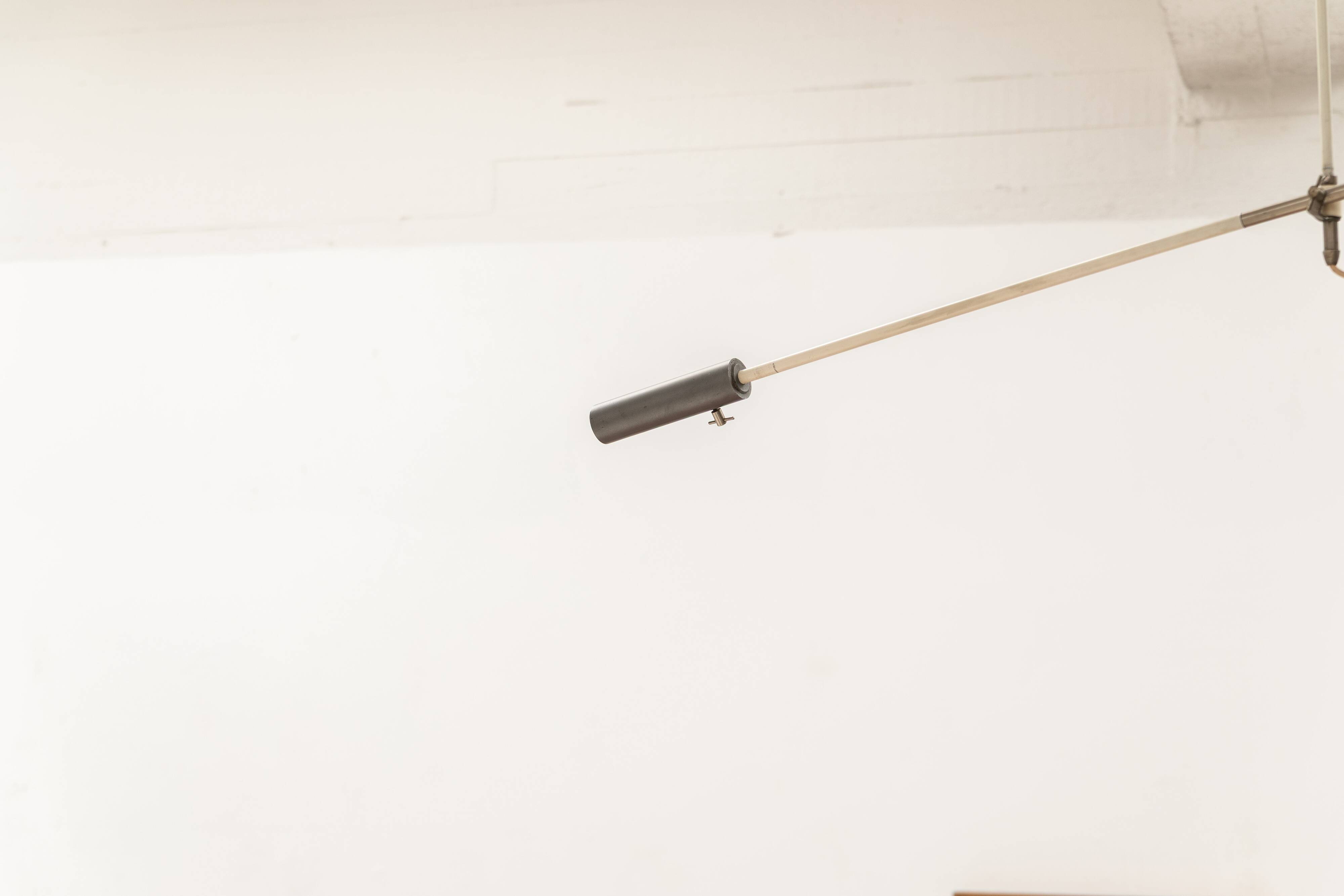 Counterbalance ceiling lamp by JJM Hoogervorst for Anvia Almelo, 1950's