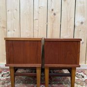Pair of bedside tables – Scandinavian style – Solid teak – 1960s
