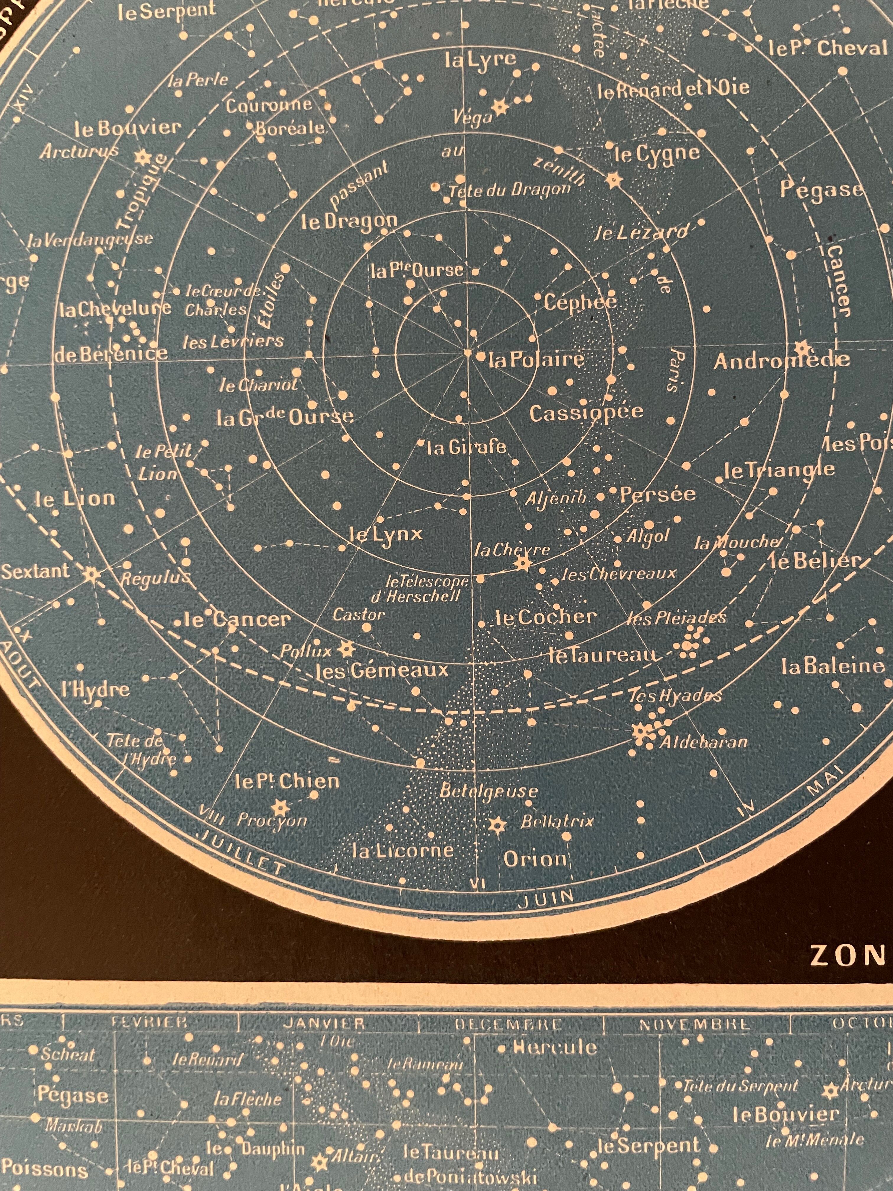 Lithograph on the sky 1900