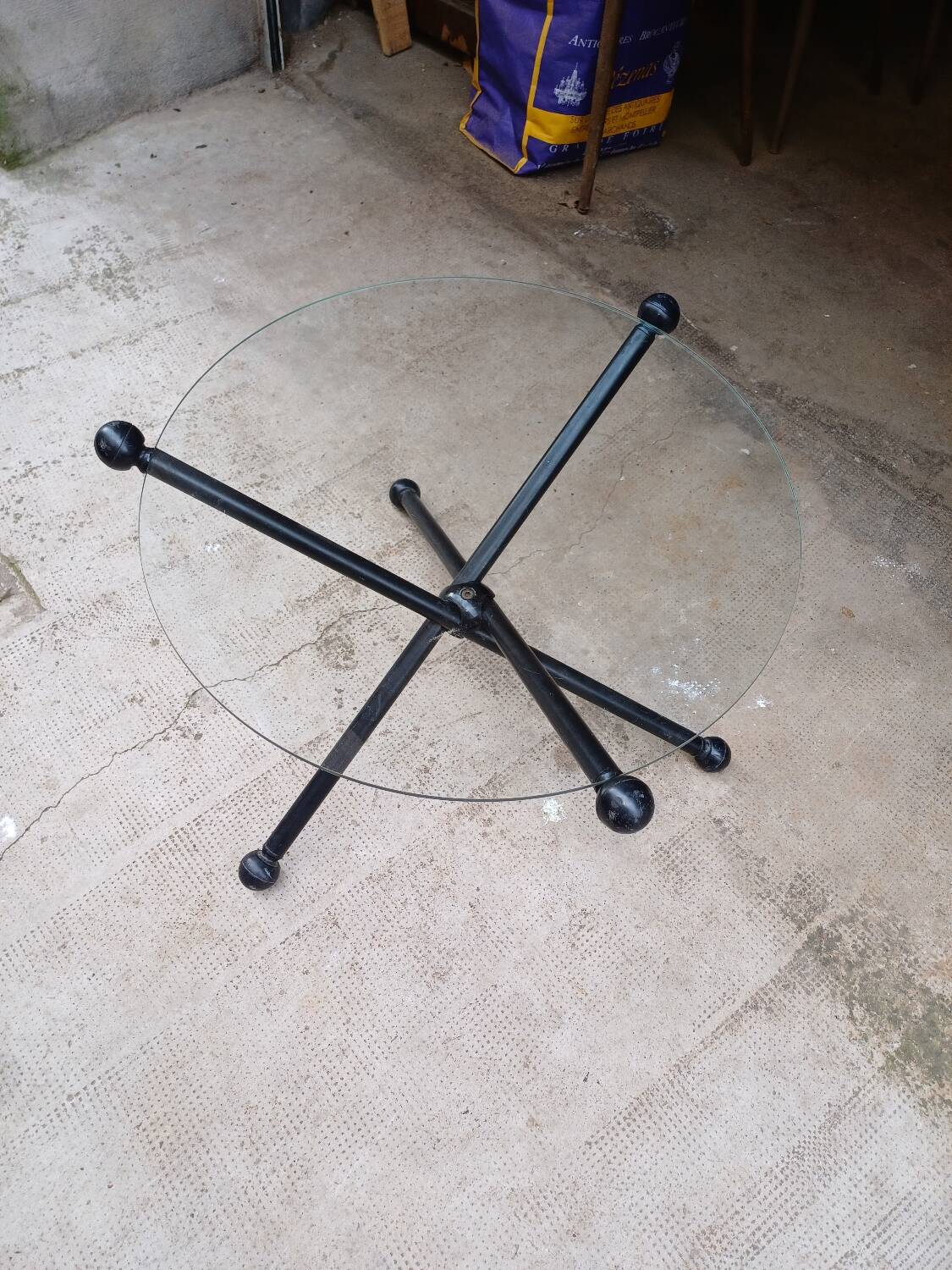 Small coffee table, designer side table 1980