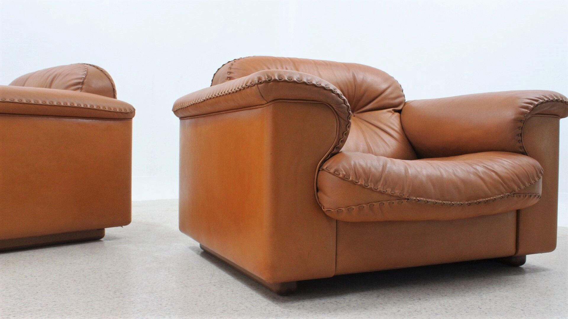 De Sede "DS 101" leather armchairs 1970s