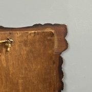 Arts & Crafts hand-carved wall mirror with floral roses, early 20th century