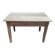 Ancienne table de ferme, 6 couverts et 2 tiroirs