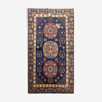 Handwoven antique wool khotan rug- 119x286cm
