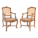 Paire de fauteuils cannés de style Régence