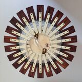 Glass and wood ceiling light