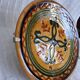 Decorative glazed earthenware plate stamped Biot, 18 cm. Vintage.