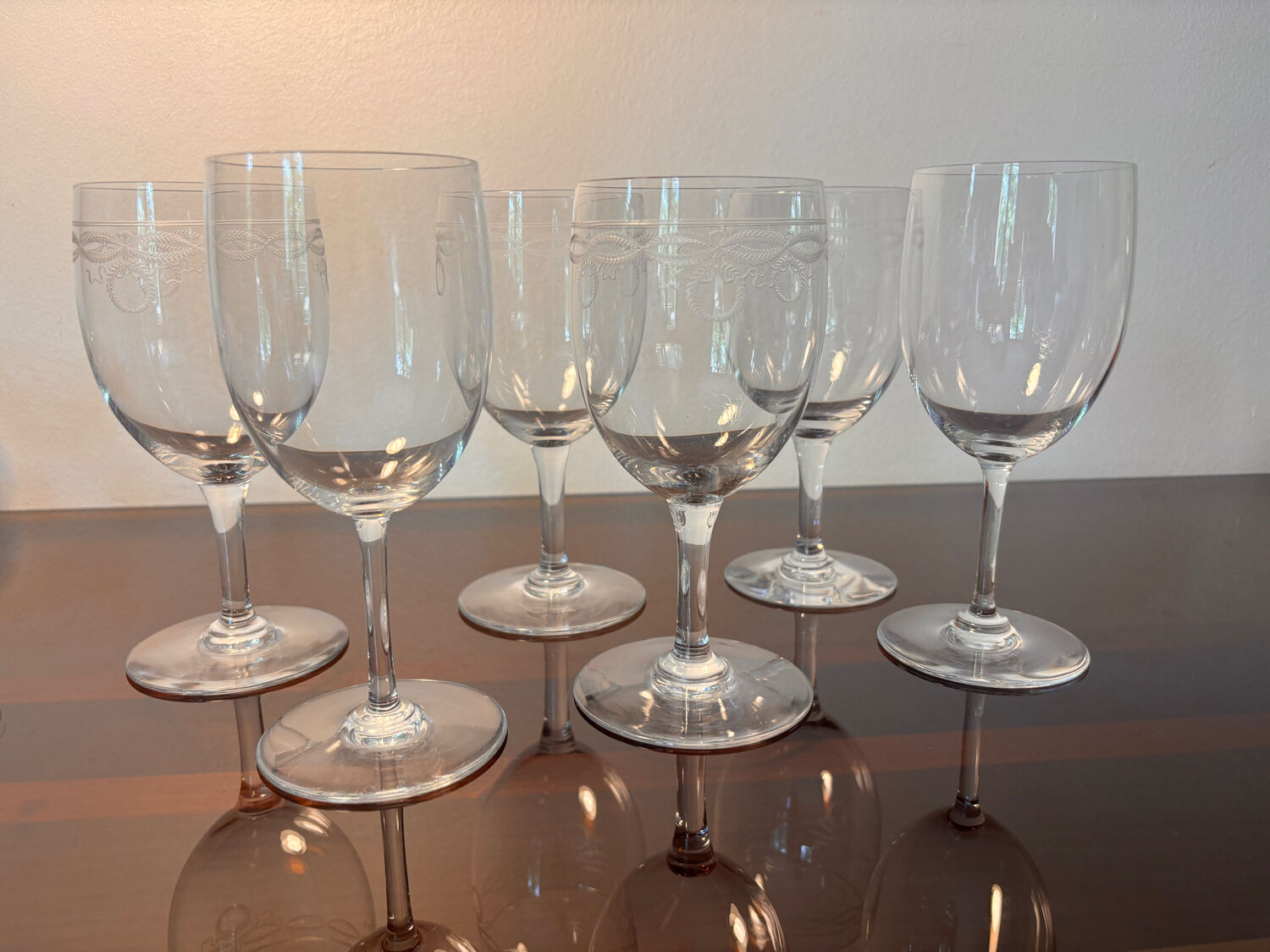 4 Perfection and 2 Byzantine Baccarat glasses