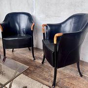 2 designer armchairs by Umberto Asnago for Giorgetti Italy