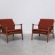 Danish pair of easy chairs in oak by Niels Koefoed, 1960s