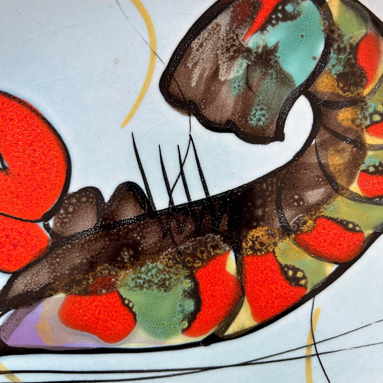 50's dish with lobster decor