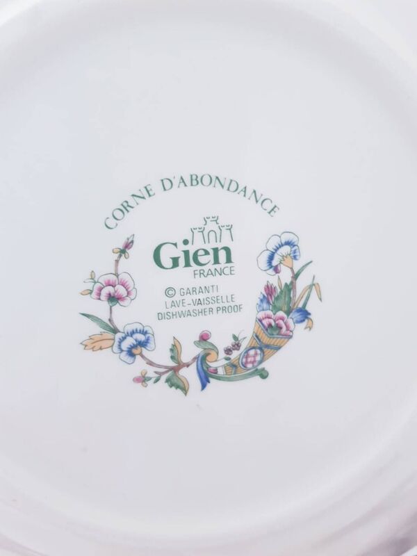 Lot de 7 assiettes Gien - modèle Corne d'abondance