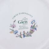 Set of 7 Gien plates - Cornucopia model