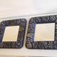 Pair of Scandinavian mirrors in ceramic by Berit Ternell.