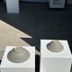 Duo of gray Indonesian ceramic bowls or salad bowls