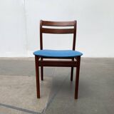 Mid-century walnut dining chairs, 1960s, set of 6.