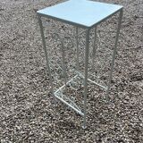 Guéridon fer forgé blanc