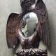 Bulging mirror or witch's eye - owl shape - vintage 1960