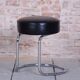 Bauhaus Stool in Chrome-Plated Steel and Leather, 1950s
