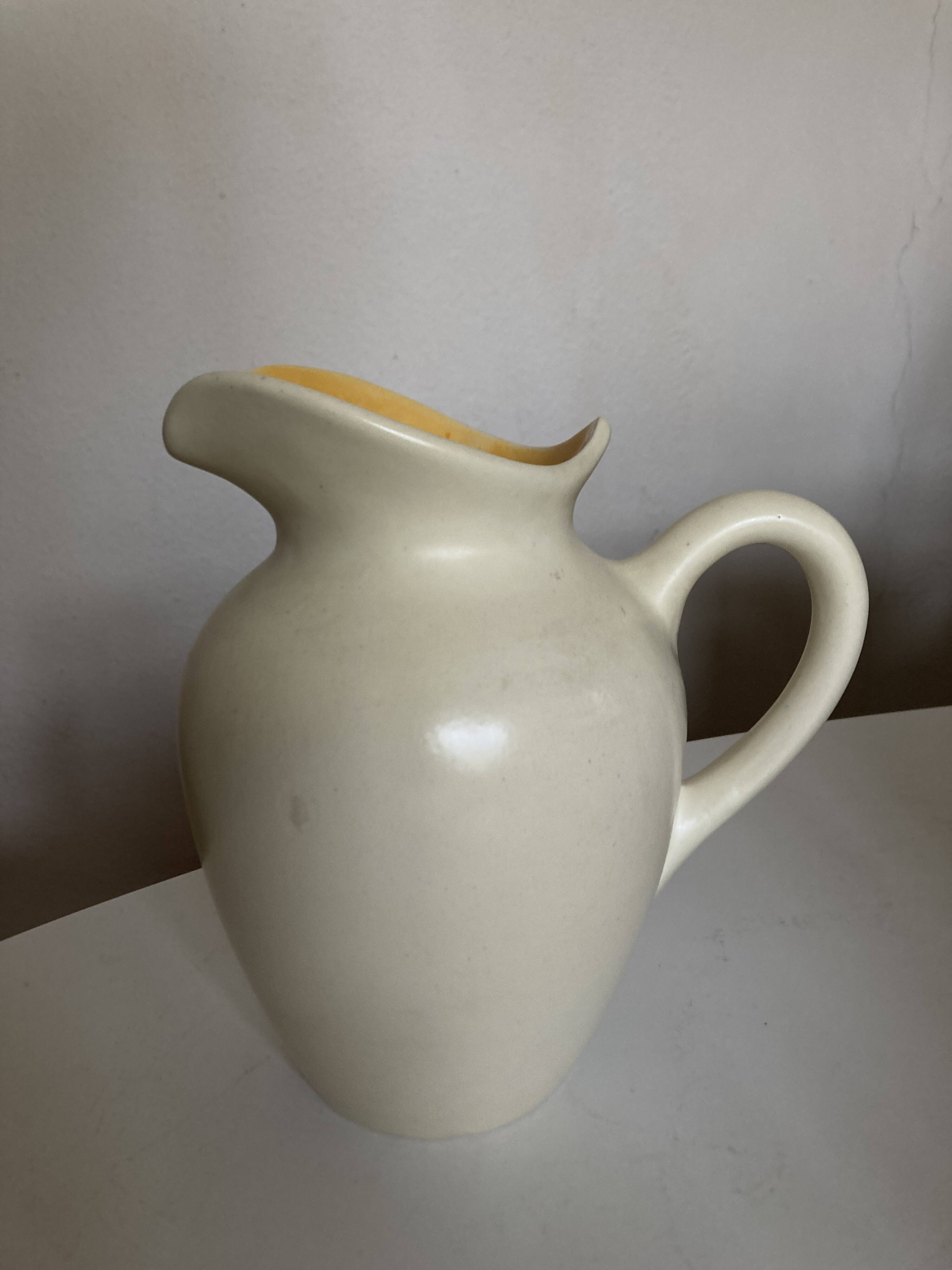 Ceramic pitcher vase in the style of chambost vallauris 1950