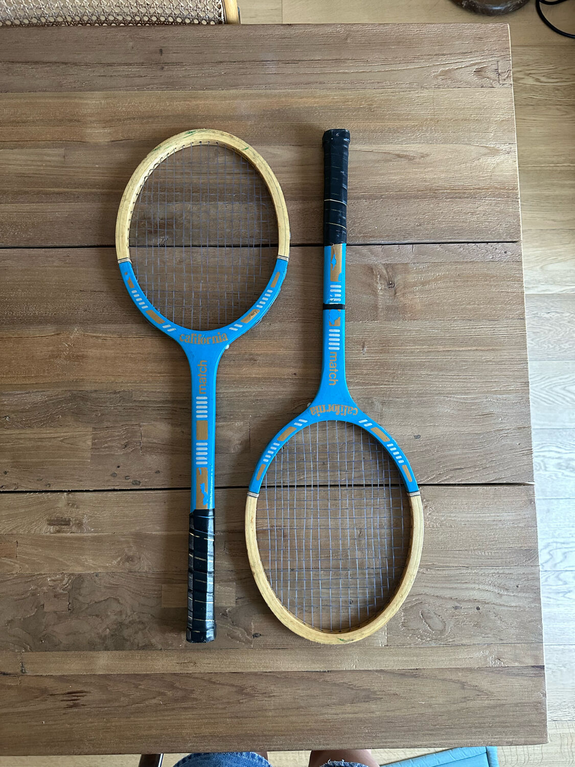 Wooden tennis rackets