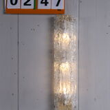 Elongated wall lamp by Kaiser Leuchten with double glass 1960s