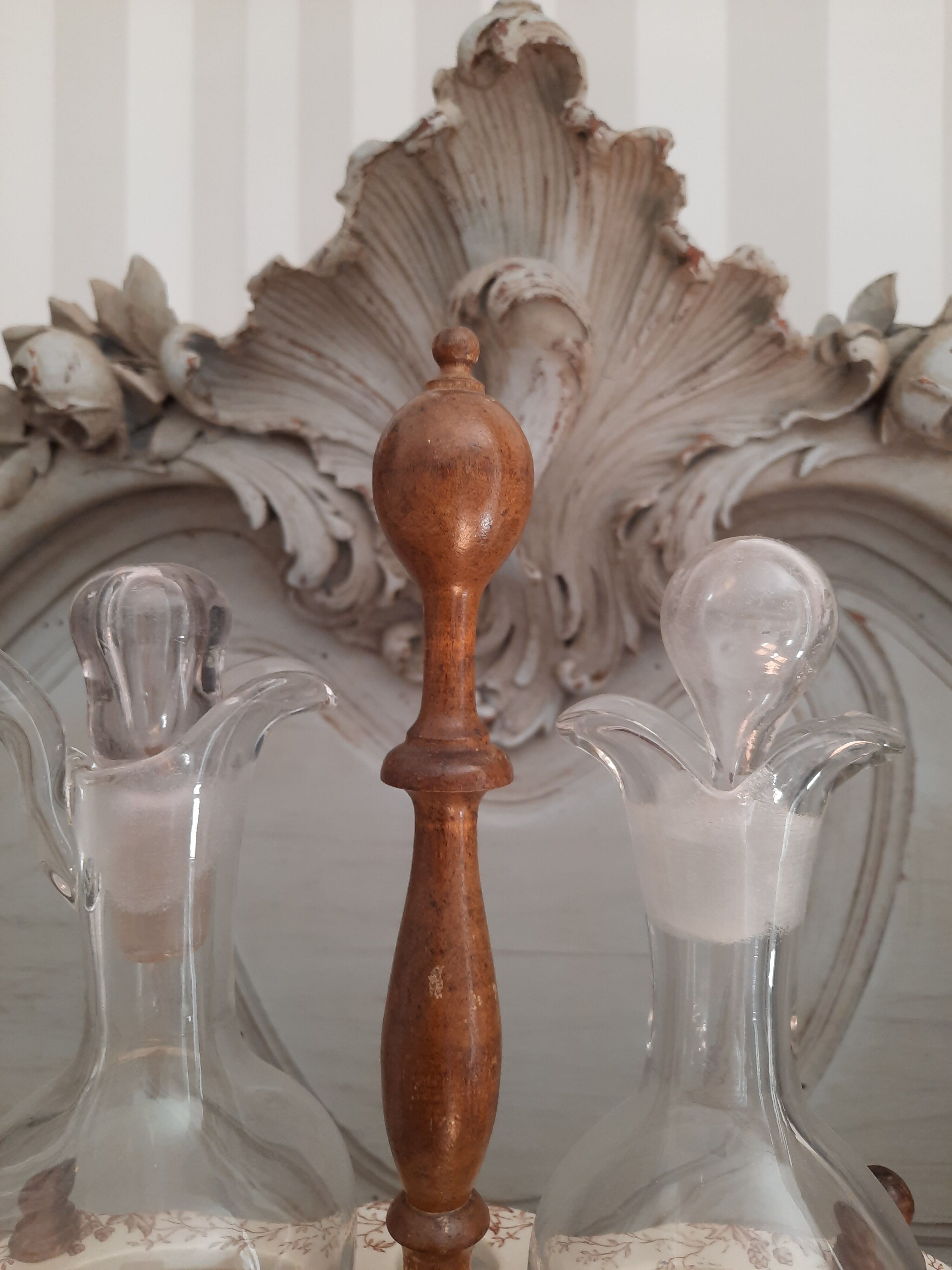 Oil and vinegar maker in earthenware iron earth napoleon III era