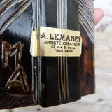 Old mirror in Talosel student Line Vautrin signed Lemanceau