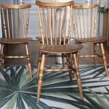 Set of 4 Tacoma Baumann slatted chairs
