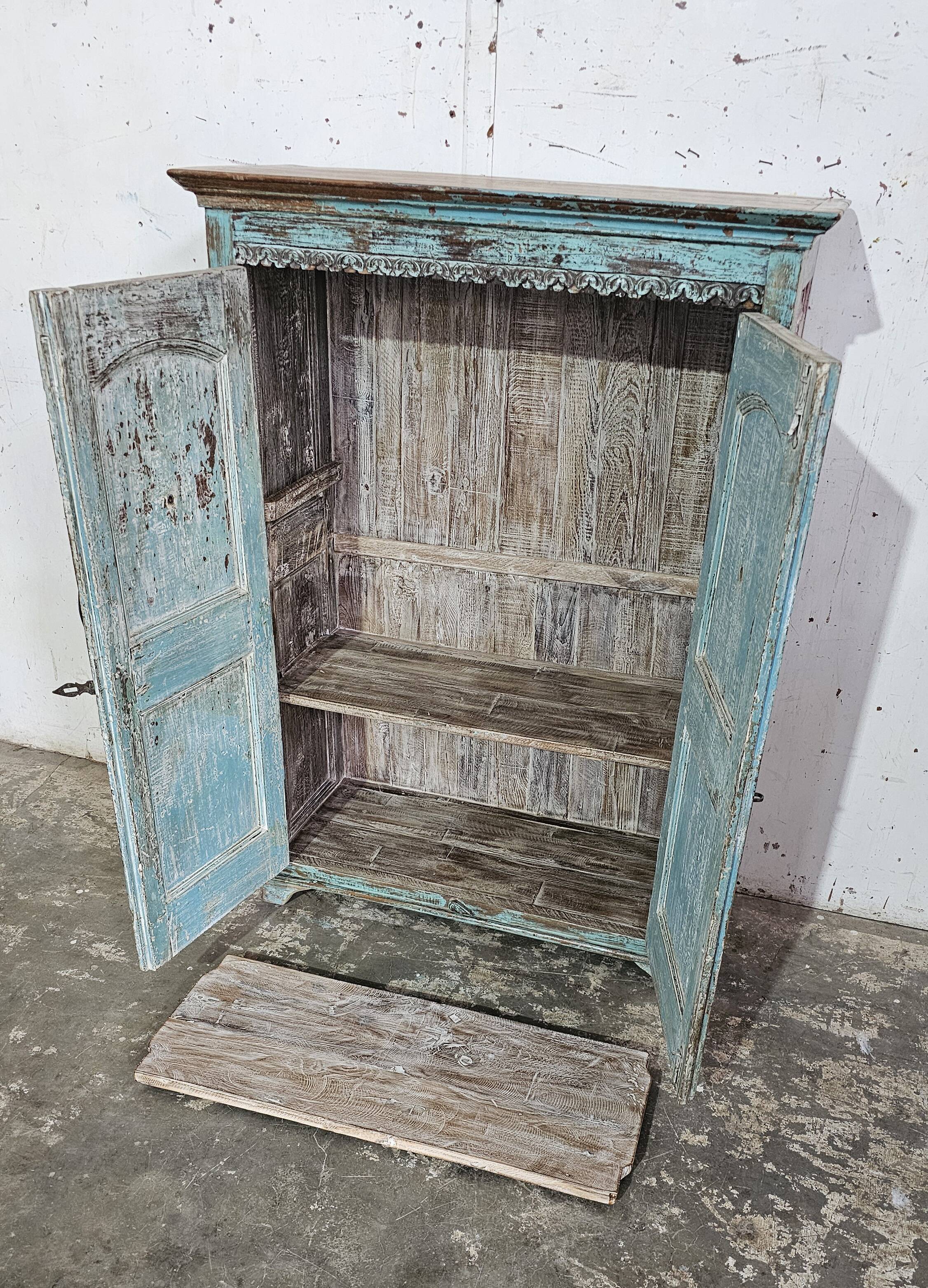 Antique Shekhawati cabinet in Burmese teak