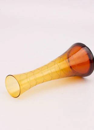 Petit vase soliflore vintage verre ambre
