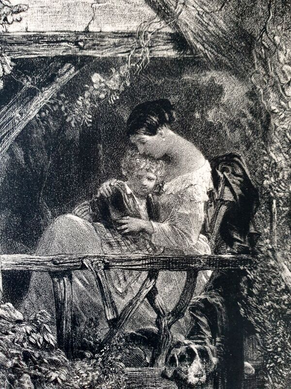 Lithograph in black - By Berlauts, Paris