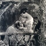 Lithograph in black - By Berlauts, Paris