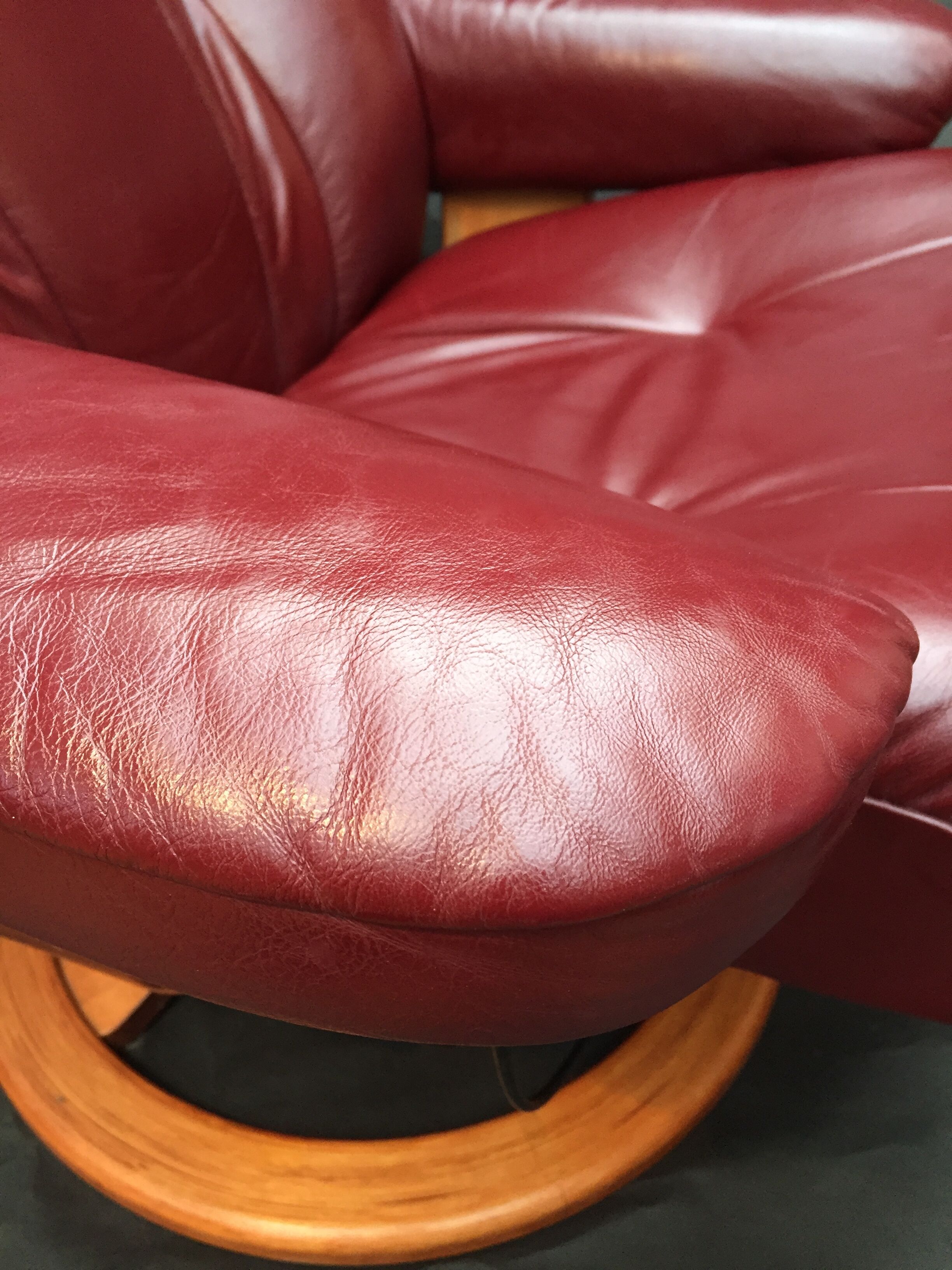 Scandinavian reclining relax armchair in Anderssons leather