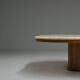 Travertine clover coffee table, 1970s Italy.