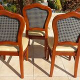 9 merisier solid wood style high chairs variegated