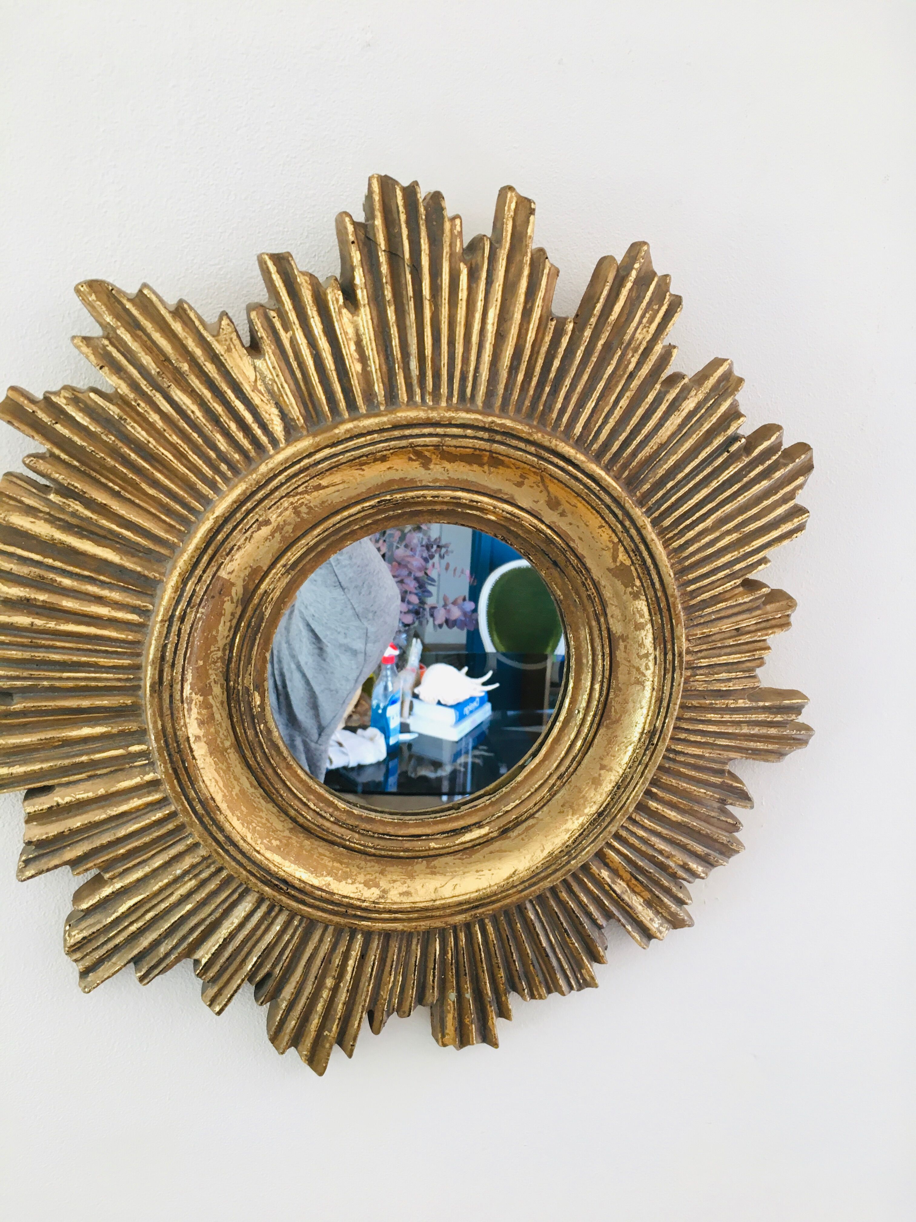 Golden sun mirror 44cm
