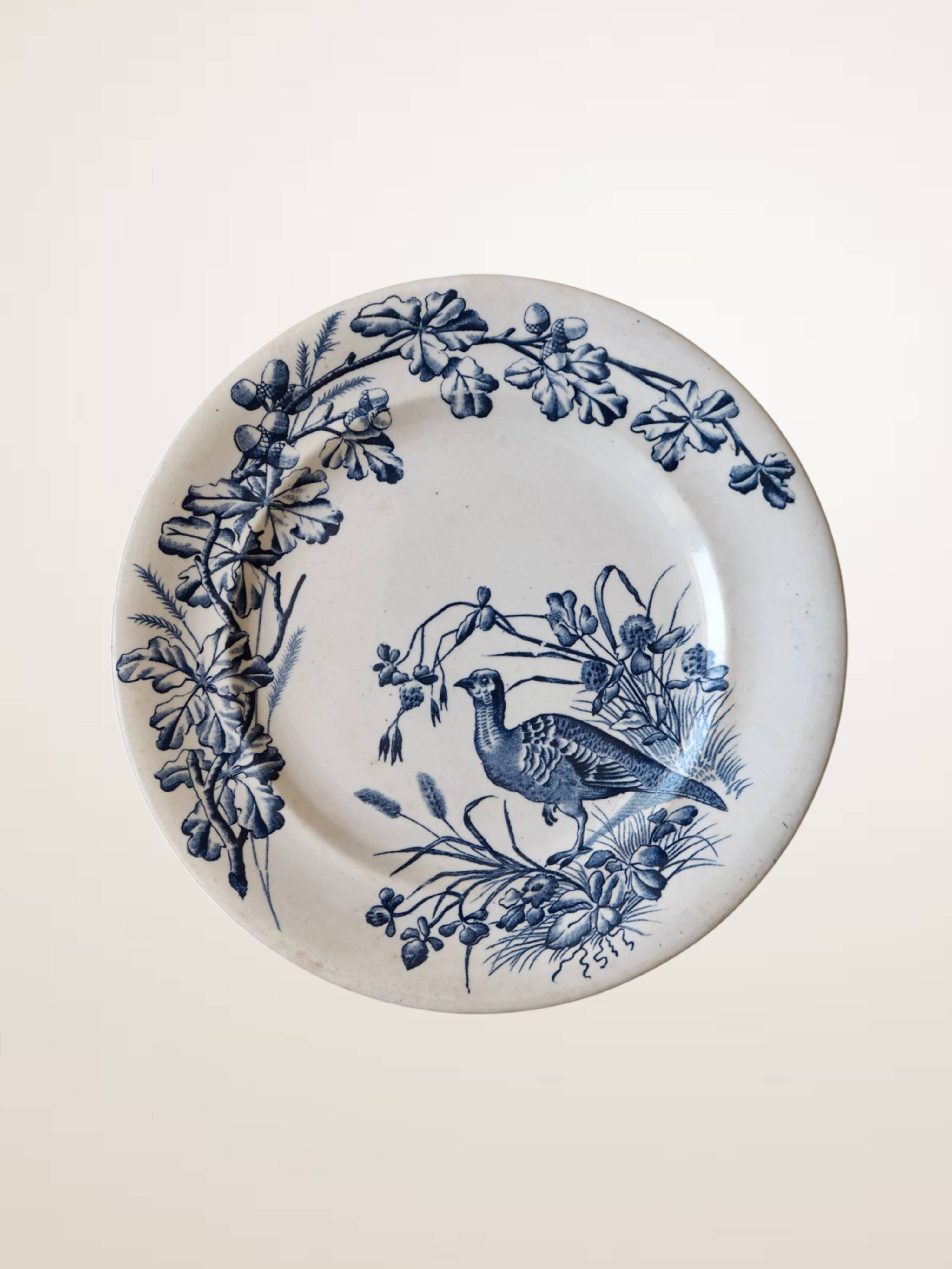 Pair of plates J.S. and Co. Terre de Fer "Hunt"