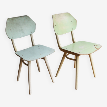Paire de chaises de salle à manger modernes du milieu du siècle des années 1960 par TON