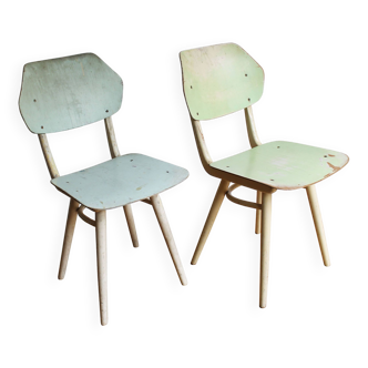 Paire de chaises de salle à manger modernes du milieu du siècle des années 1960 par TON