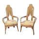 Pair of 1970s Italian design armchairs, made of bent bamboo.