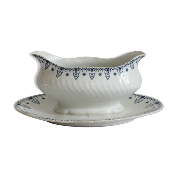Gien "Memphis" iron clay sauce boat