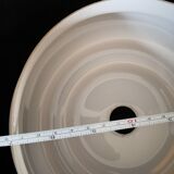 pendant lamp/lampshade/art deco in white opaline/gold lines