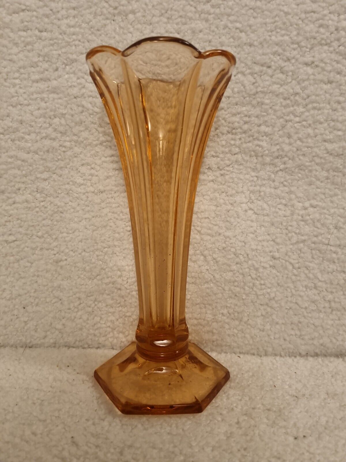 Art Deco Soliflore "American" orange, pink, crystal factory of Val Saint-Lambert Belgium