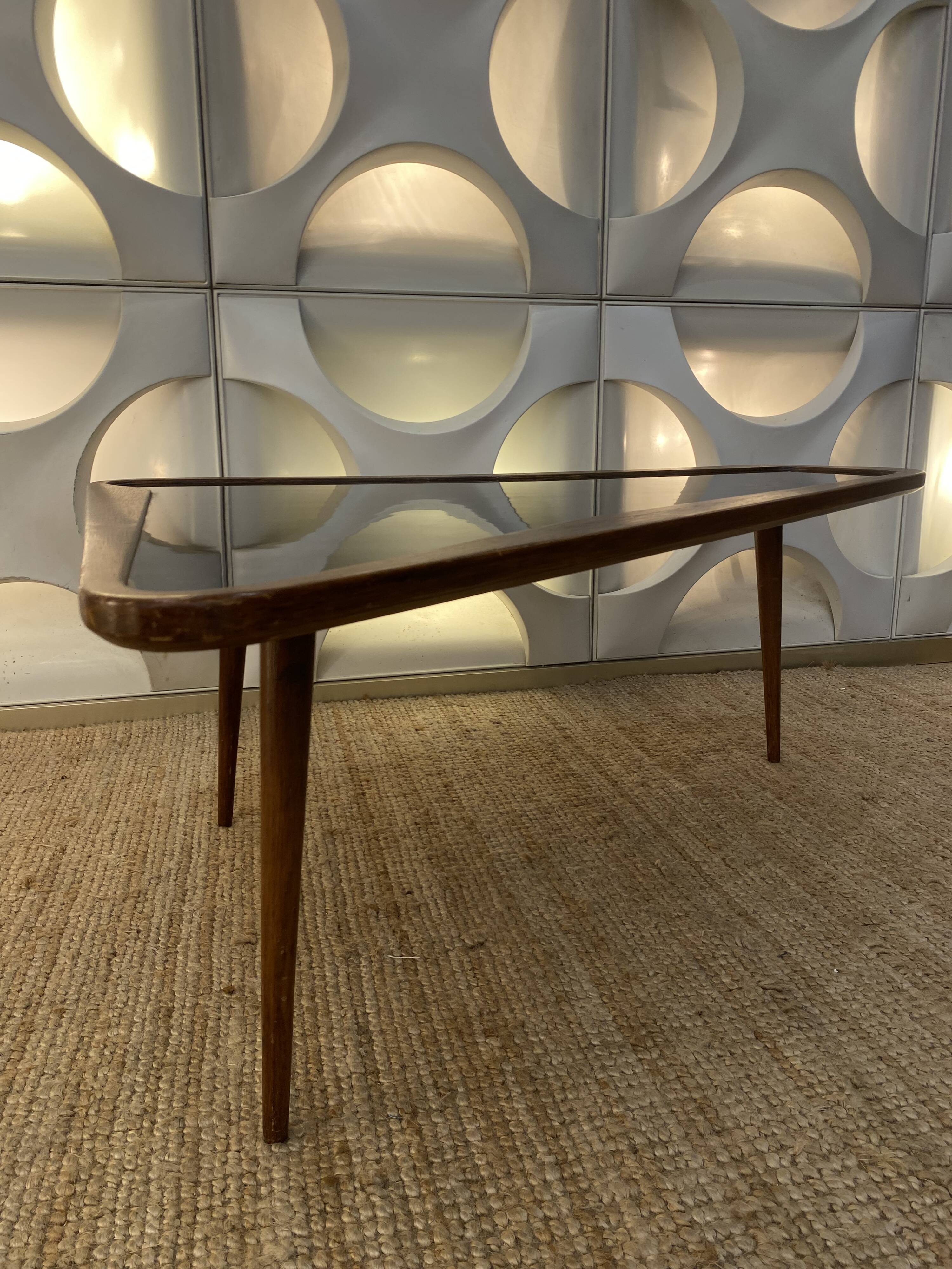 Vintage Coffee Table by Charles Ramos Free Form 1950
