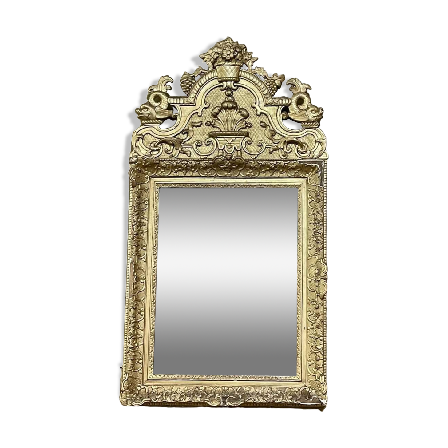 18th century Regency mirror in gilded wood