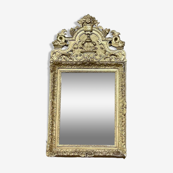 18th century Regency mirror in gilded wood