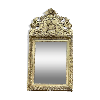 18th century Regency mirror in gilded wood