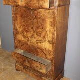 Louis Philippe period secretary in walnut veneer, 19th century.