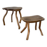 Pair of elm side tables